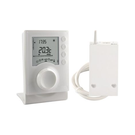 Delta Dore – Thermostat programmable chauffage Tybox 1137 – sans fil – 2 niveaux de consigne – programmation journalière personnalisable – grand écran rétroéclairé — photo 1