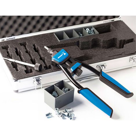 Scell-It – Pince à sertir cosse – Transmission démultipliée 3x moins d’effort – Corps en fonte d’aluminium – Livrée avec 150 écrous M3 à M8 — photo 6