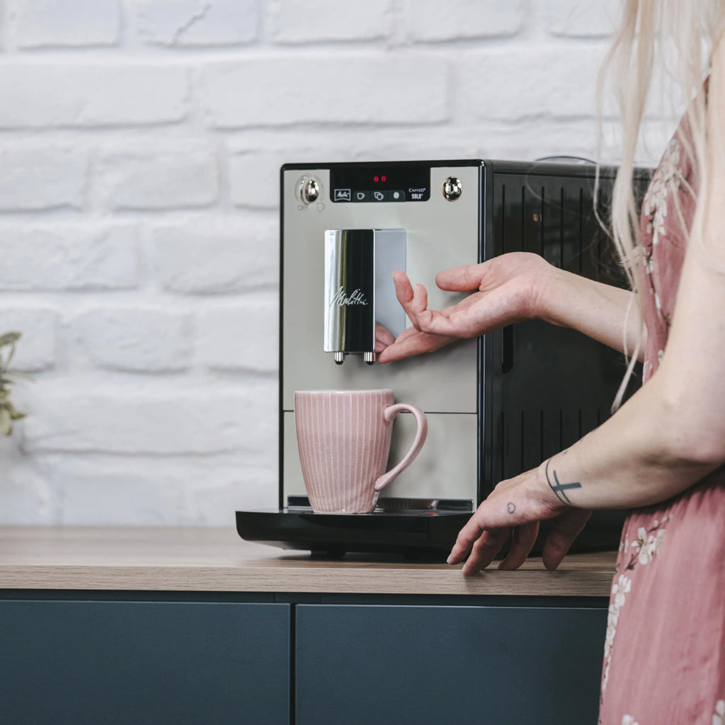 2026 Melitta Solo Sandy Grey, Machine à Café à Grains avec Broyeur et Système d'Extraction des Arômes, Affichage LED, Mode 1