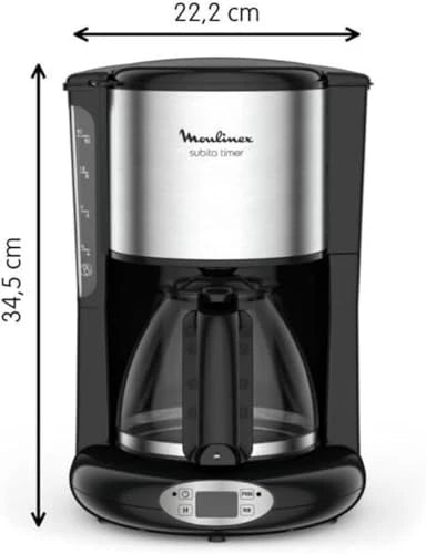 2026 Tefal   cm461811   Cafetière programmable 15 tasses 1000w noir/inox maison : Cuisine et Maison