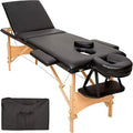 Frankystar – Table de massage professionnelle 3 zones – Cuir écologique – Cadre pliable en bois – Dossier réglable – Accoudoirs latéraux rembourrés — photo 1