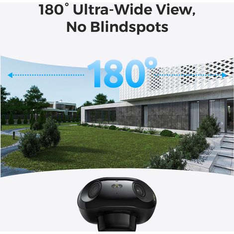Reolink – Caméra de surveillance Wi-Fi 6 4K 180° – Vision nocturne ColorX F1.0 – Détection AI – Panneau solaire – Autonomie prolongée — photo 2