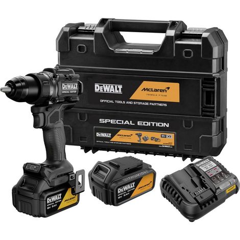 Dewalt – Perceuse-visseuse sans fil 18V avec 2 batteries 5Ah – Moteur Brushless – Couple 90Nm pour perçage bois et métal – Chargeur rapide inclus