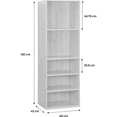 Module dressing avec 5 étagères. blanc. panneaux stratifiés — photo 3