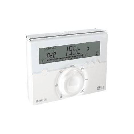 Thermostat programmable filaire Deltia 8.03 – Gestion de chauffage connecté – Programmation hebdomadaire personnalisable – Affichage température ambiante — photo 3