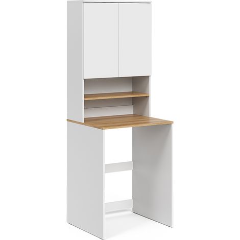 Armoire machine à laver Viktor, Blanc/Artisan, 68x88.2cm 2 pièces avec étagère, Vicco — photo 2