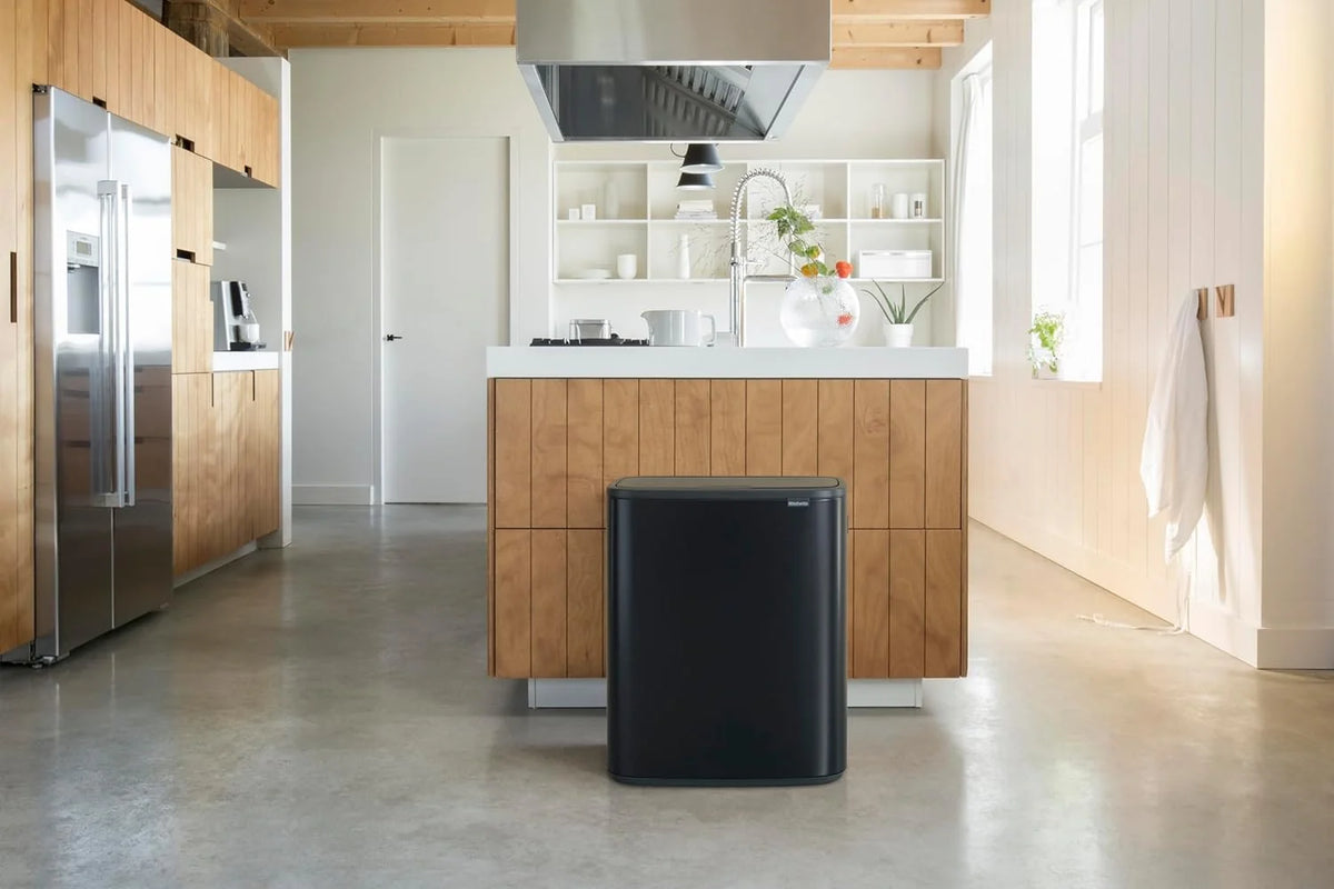 2026 Poubelle Brabantia, acier mat, anti-traces de doigts, 2 x 30 L