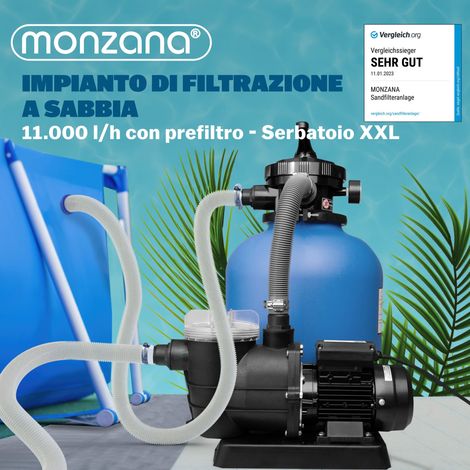 Pompe filtre à sable max. 13.200 L/h avec pré-filtre XXL piscine nettoyage eau — photo 4