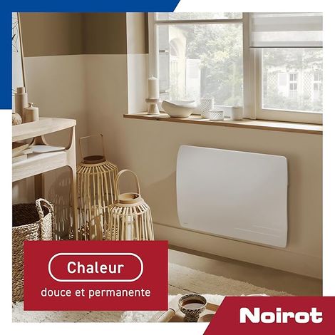 Radiateur à inertie sèche céramique NOIROT Indigo horizontal 1000W blanc — photo 2