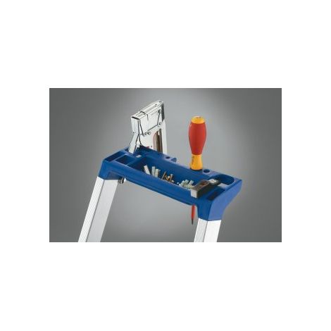 Tubesca Comabi – Escabeau 6 marches aluminium – Hauteur de travail max. 3.36m – Patins antidérapants pour stabilité – 2375106 — photo 4