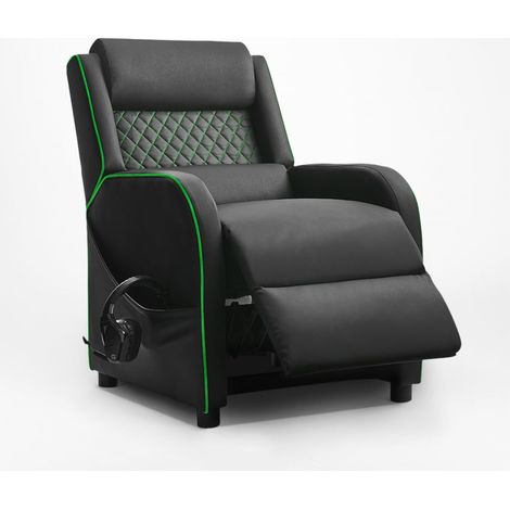 Le Roi Du Relax – Fauteuil gaming ergonomique inclinable avec repose-pieds – Similicuir respirant – Dossier réglable par poussée lombaire – Design moderne — photo 3