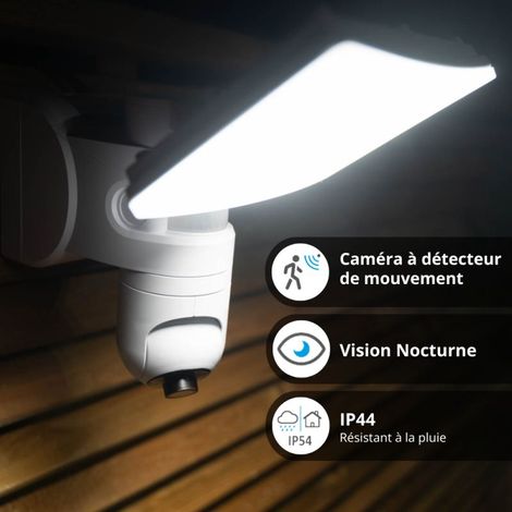 Projecteur mural connecté avec caméra HD – Détecteur de mouvement 2200 lumens IP44 – Aluminium – KPRCAM2000 – Kozii — photo 4