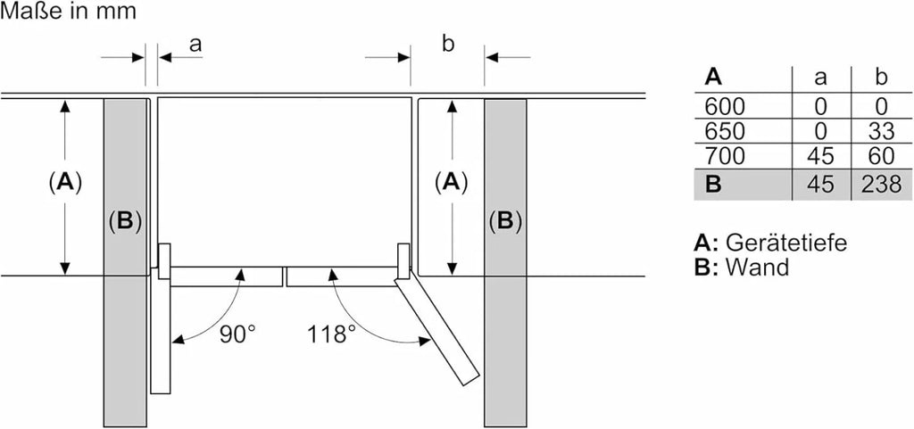 2026 SIEMENS KF96NVPEA iQ300 Multi-Door-Kühlschrank, 183 x 91 cm, 405 L Kühlen & 200 L Gefrieren, hyperFresh längere Frische