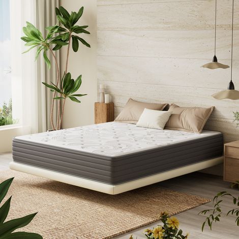 Homavo – Matelas ressorts ensachés 180x200cm – 22cm d'épaisseur – 7 zones ergonomiques – Soutien moyen H3 – Infusé de thé vert antibactérien — photo 1