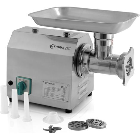 Hachoir à viande électrique 750W – 150kg/h – Acier inoxydable – Remplisseur de saucisses – Moteur silencieux – Mahlzeit — photo 1