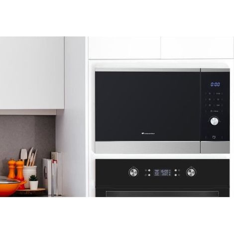 Continental Edison – Micro-ondes grill encastrable 25L – Puissance 900W – Dimensions L59,5 x H38,8 x P40,1 cm – Inox noir — photo 2