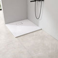 EMKE Receveur de douche, receveur de douche plat antidérapant SMC receveur de douche coupé sur mesure  90x90cm Blanc — photo 1