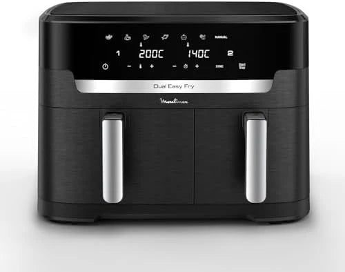 2026 Moulinex air fryer deux compartiments, très grande capacité 11L, 10 personnes, 7 Programmes automatiques, friteuse sans