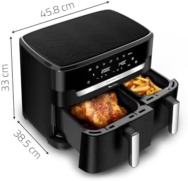2026 Moulinex air fryer deux compartiments, très grande capacité 11L, 10 personnes, 7 Programmes automatiques, friteuse sans