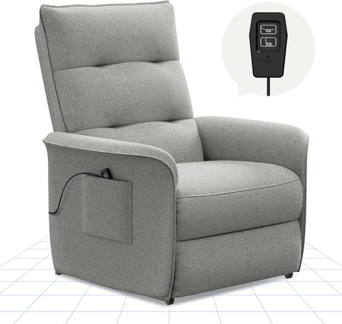 2026 Fauteuil relax électrique FLEXISPOT avec dossier réglable, inclinable de 105° à 155°, fauteuil inclinable, fauteuil relax ergonomique pour chambre, salon et home cinéma (gris foncé)