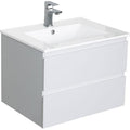 Mob-In – Meuble sous vasque 60 cm SORRENTO – 2 tiroirs de rangement – Panneau de particules mélaminé – Installation facile — photo 1