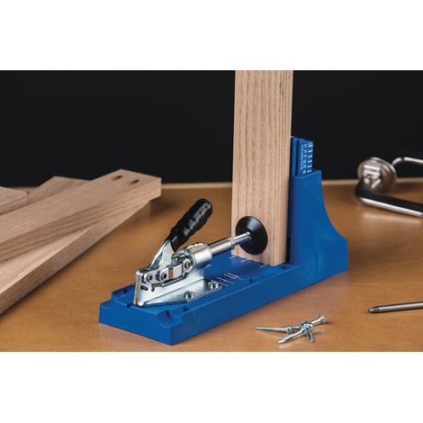 Gabarit de perçage Kreg K4 – Guide à 3 trous en acier trempé – Réglage 3,2 mm – Épaisseur matériaux 12,7 à 38,1 mm — photo 4