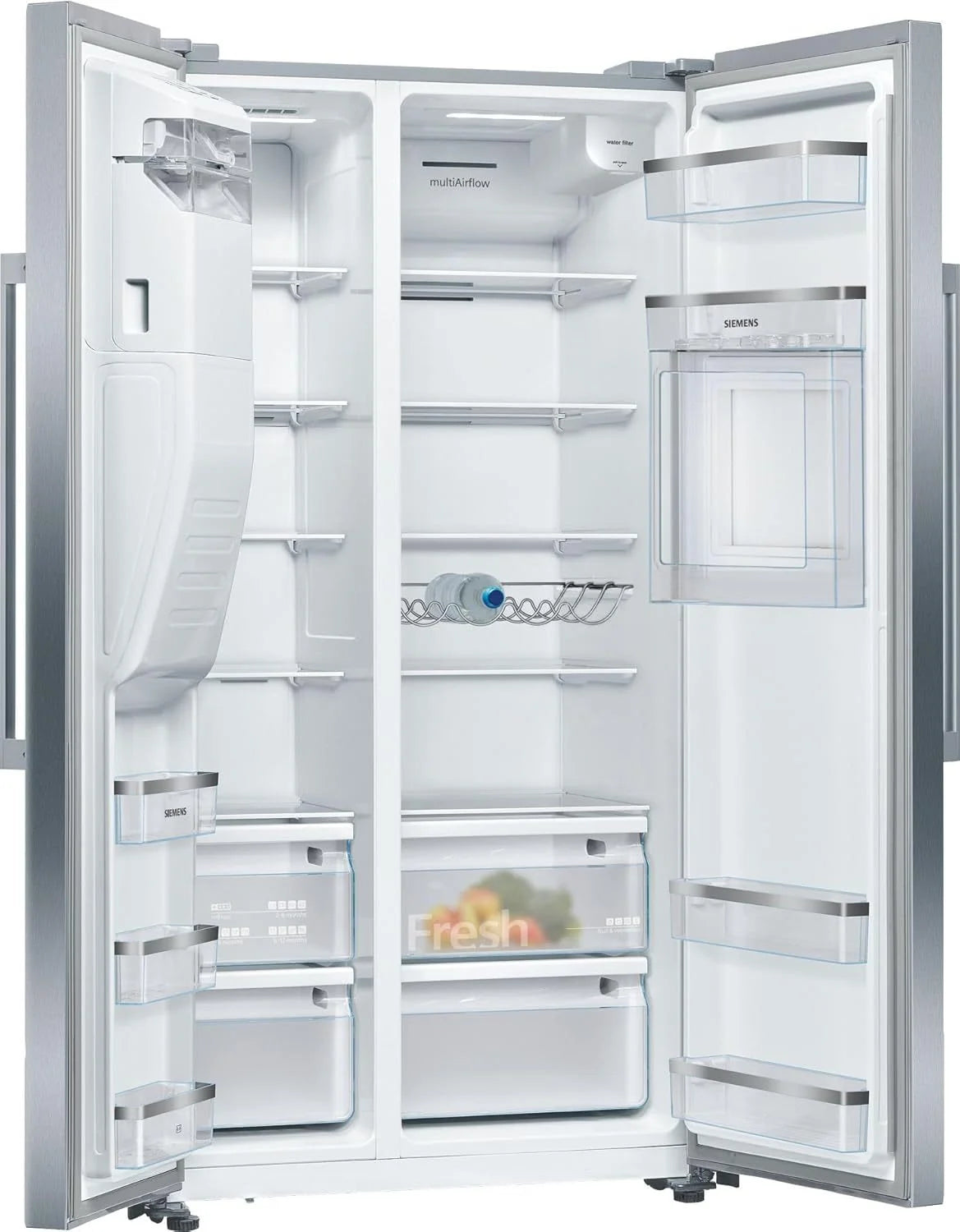 2026 SIEMENS KF96NVPEA iQ300 Multi-Door-Kühlschrank, 183 x 91 cm, 405 L Kühlen & 200 L Gefrieren, hyperFresh längere Frische