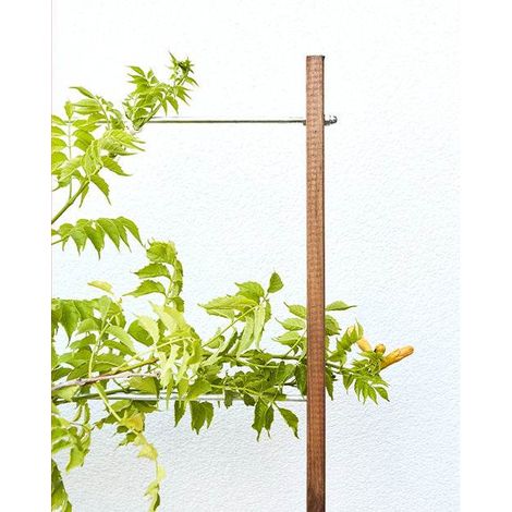 Bac à fleurs en bois avec treillis Lign Z - 100 x 30 x 130 cm — photo 6