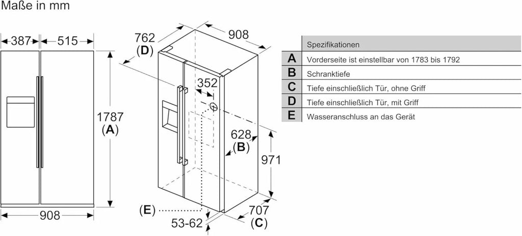 2026 SIEMENS KF96NVPEA iQ300 Multi-Door-Kühlschrank, 183 x 91 cm, 405 L Kühlen & 200 L Gefrieren, hyperFresh längere Frische