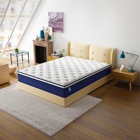 Stanew – Matelas à ressorts ensachés 140x190 cm – 25 cm d'épaisseur – 7 zones – fermeté modérée – respirant et antibactérien — photo 1