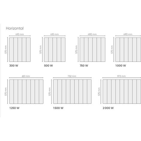 ATLANTIC - Radiateur chaleur douce Accessio digital 2 horizontal 1000W blanc - 524910 — photo 3