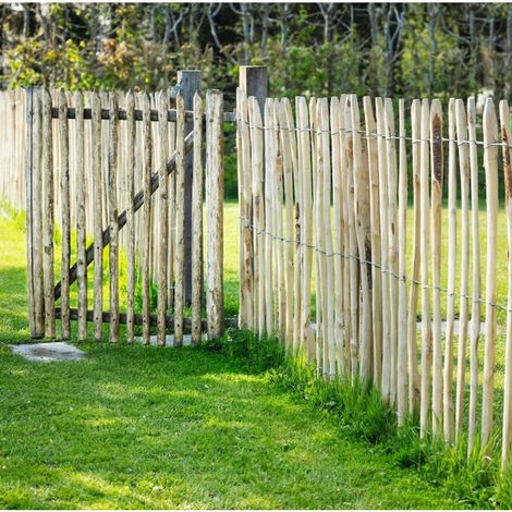 Easycloture – Portillon bois ganivelle 1m00 – Piquets en bois fendu – Résistant aux intempéries – Pour entrées naturelles — photo 5