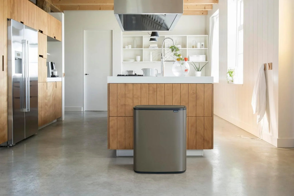 2026 Poubelle Brabantia, acier mat, anti-traces de doigts, 2 x 30 L