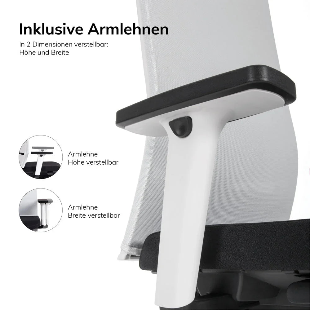 2026 Fauteuil de bureau ergonomique Agilis Matrix MT12 à dossier en maille et inclinaison lente, édition spéciale, noir pur (