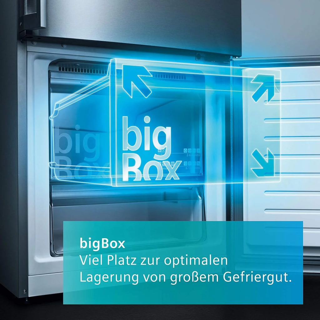2026 SIEMENS KF96NVPEA iQ300 Multi-Door-Kühlschrank, 183 x 91 cm, 405 L Kühlen & 200 L Gefrieren, hyperFresh längere Frische