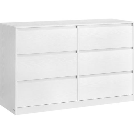 Vasagle – Commode moderne 6 tiroirs 40 x 119,4 x 75 cm – Panneaux MDF et aggloméré – Sécurité anti-basculement – Rangement optimisé — photo 1