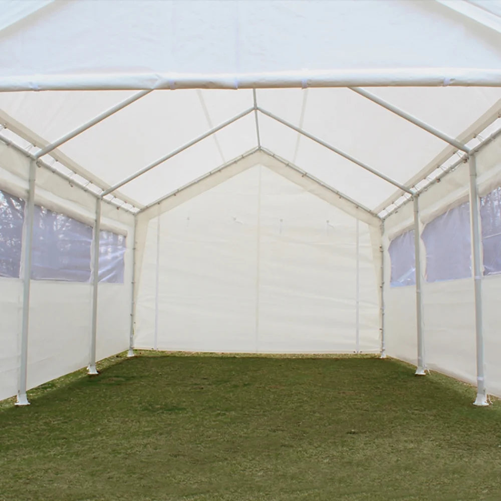 King Canopy 10' x 20' Carport Canopy Sidewall Kit w/ Bug Screen Windows