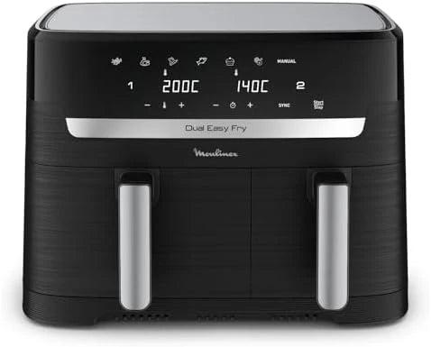 2026 Moulinex air fryer deux compartiments, très grande capacité 11L, 10 personnes, 7 Programmes automatiques, friteuse sans