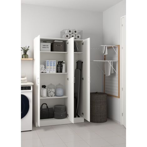 Dmora – Armoire multi-usage 4 étagères – Dimensions 37x109x180 cm – Panneau mélaminé résistant – Charnières métalliques – Pour rangement optimisé — photo 2