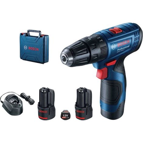 Bosch – Perceuse-visseuse sans fil 12V avec 2 batteries 2.0Ah – Moteur Brushless – Couple 30Nm pour perçage acier – 6019G8000