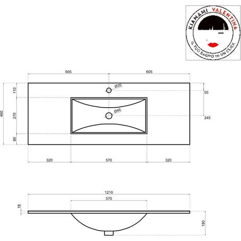Kiamami Valentina – Meuble de salle de bain suspendu 120 cm en chêne Well – 1 tiroir spacieux – Lavabo en céramique – Miroir 60 cm — photo 4
