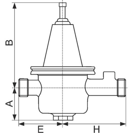 Desbordes – Réducteur de pression mâle/mâle DN 3/4" 20mm – Cuve en bronze – Pression réglable 1 à 6 bar – Débit élevé avec faible perte de charge — photo 3