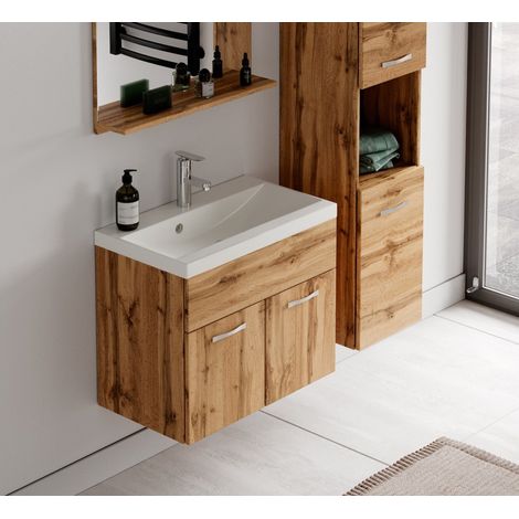 Meuble de salle de bain BADPLAATS Montreal - 60 cm - Chêne - Armoire rangement — photo 5