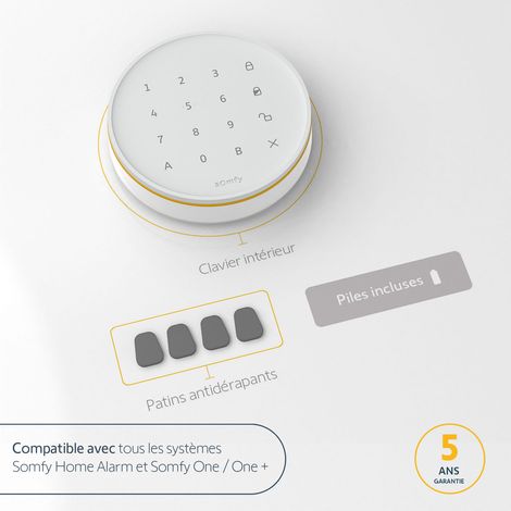 SOMFY 1875257 - Clavier intérieur pour système d'alarme Home Alarm - Auto-protégé — photo 2