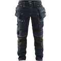 Blaklader – Pantalon artisan stretch denim Cordura X1900 – Jambes coniques – Poches genouillères CORDURA® – Taille 38 – Bleu foncé / Noir — photo 1
