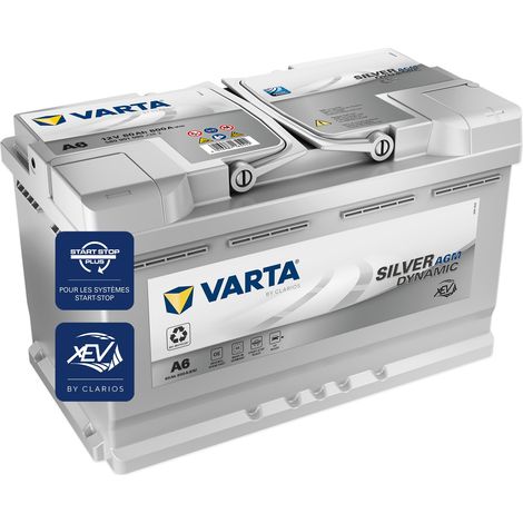 Varta – Batterie de démarrage 12V 80Ah A6 – AGM – 800A CCA – Polarité Plus à droite – Compatible Start Stop — photo 2