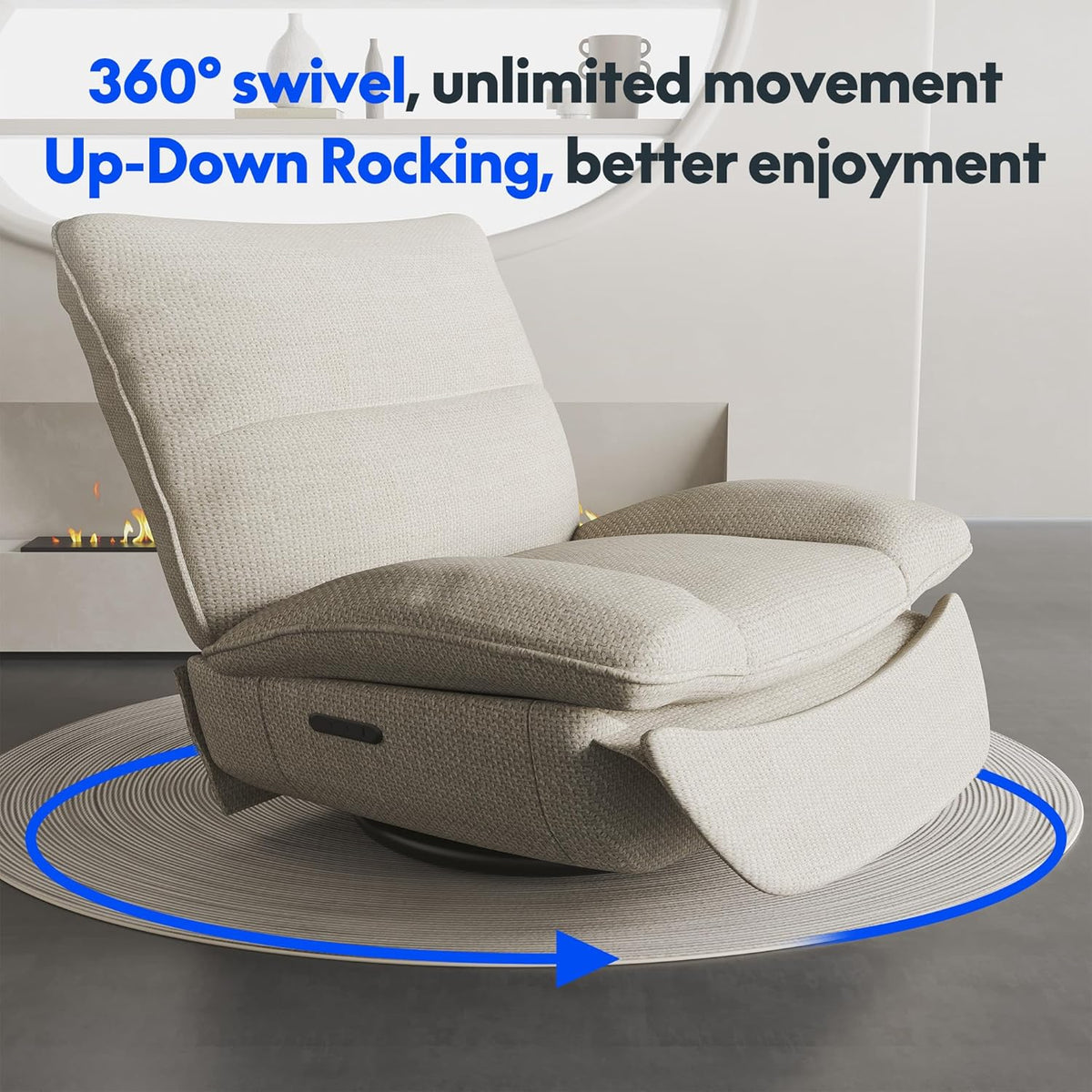 2026 Fauteuil inclinable FLEXISPOT XC6, canapé pivotant à bascule, fauteuil TV avec dossier réglable, fauteuil inclinable pou