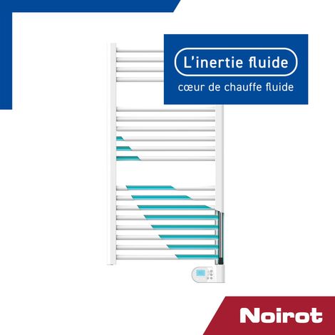 Radiateur sèche-serviettes à inertie fluide NOIROT Flobain Neo 500W blanc — photo 3