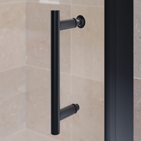 SIRHONA Porte de Douche Black Paroi de douche Pivotante Cabine de douche à une porte 80cm — photo 3