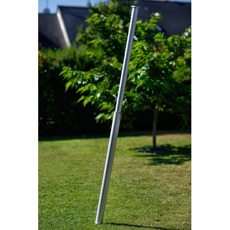 Kit Mat voile d'ombrage 4x3m – Mât en aluminium anodisé – Base d'ancrage amovible – Pour installation facile et durable – Gard&Rock